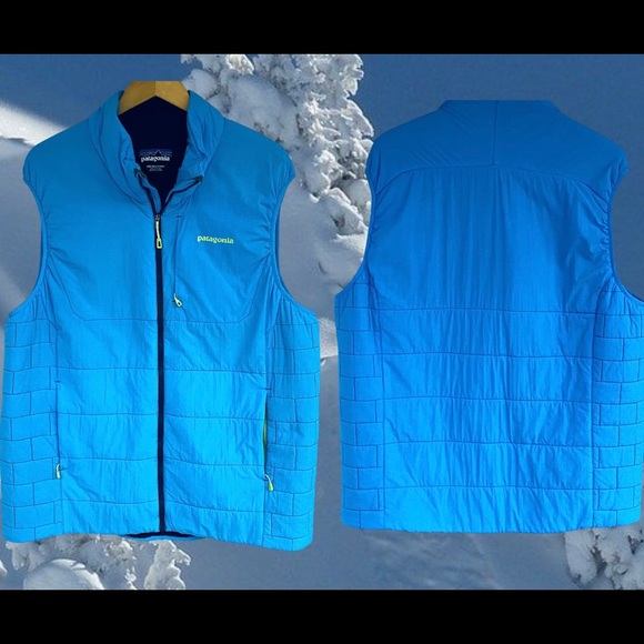 Patagonia Other - PATAGONIA MENS XXL NANO-AIR VEST LIGHT BLUE/YELLOW
